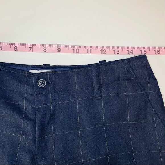 Gap Factory Navy Plaid Wool Dress Pants Straight Leg size 6R - Picture 7 of 12
